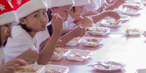 Donating Lunch (Biryarn) for children